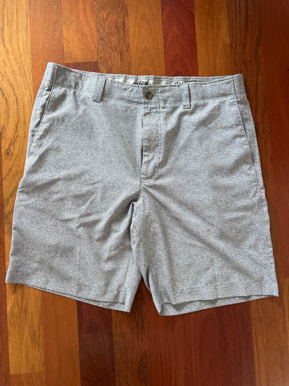 CALLAWAY  Golf Shorts Gray Stretch Performance Shorts Size 36